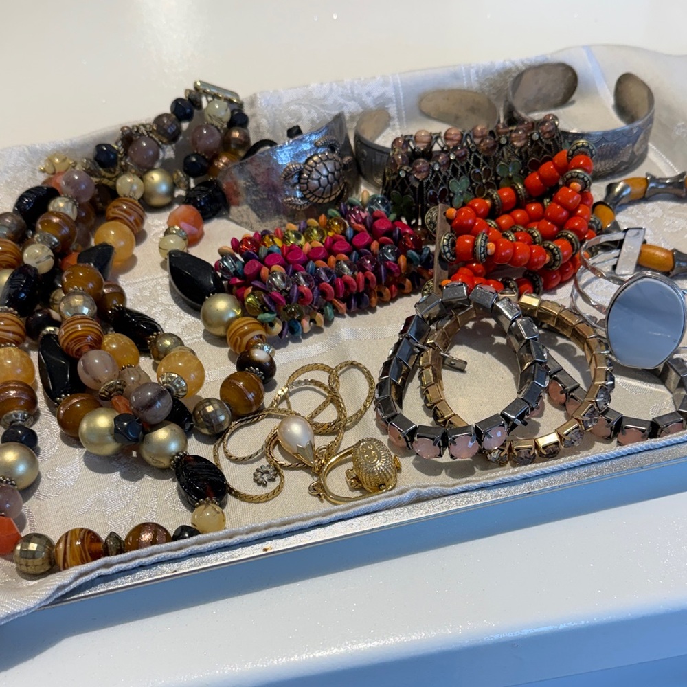 Tribal Boho turtle eleohant fish Multicolor Beaded Jewelry Bundle #182